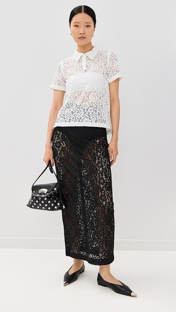 Proenza Schouler Jasmine Skirt in Stretch Lace | Shopbop Product Image