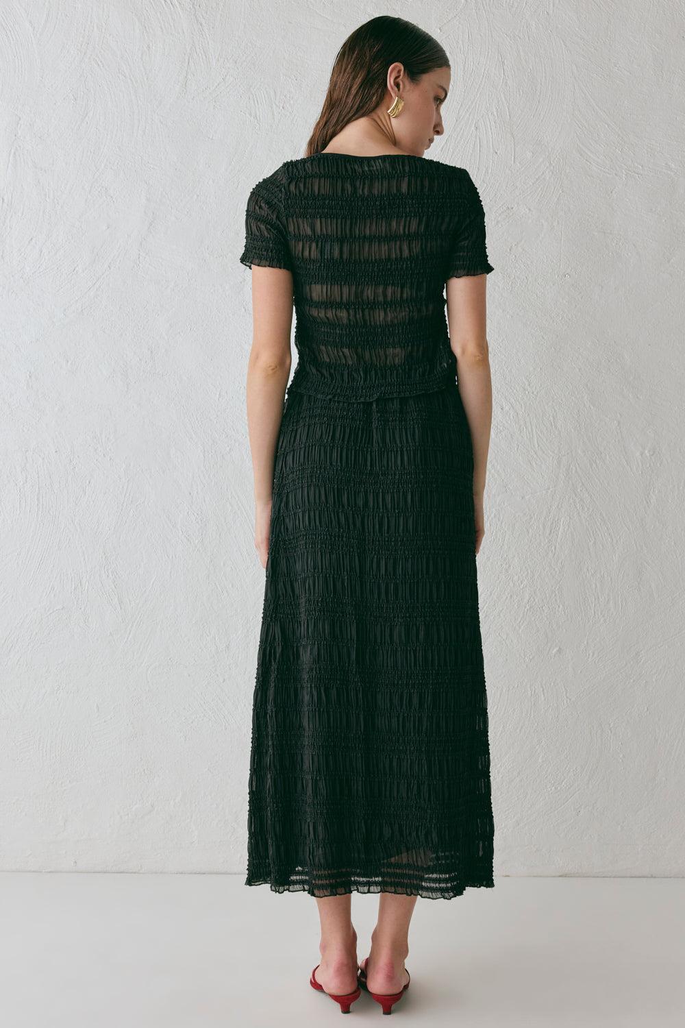 Mia Midi Skirt Black Product Image