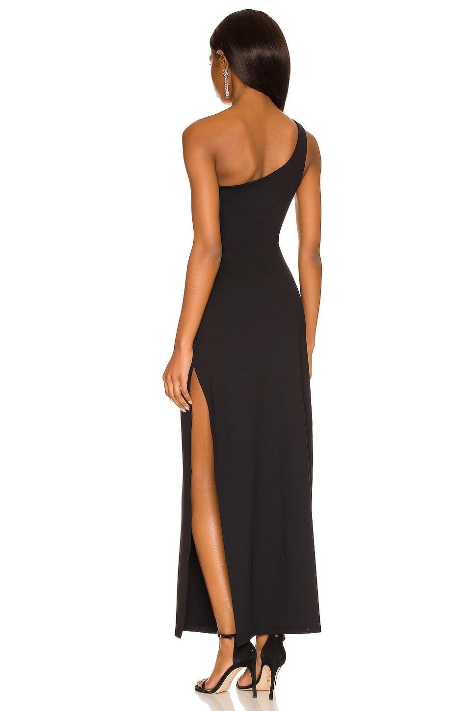 Susana Monaco One Shoulder Cutout Leg Slit Maxi Dress Product Image
