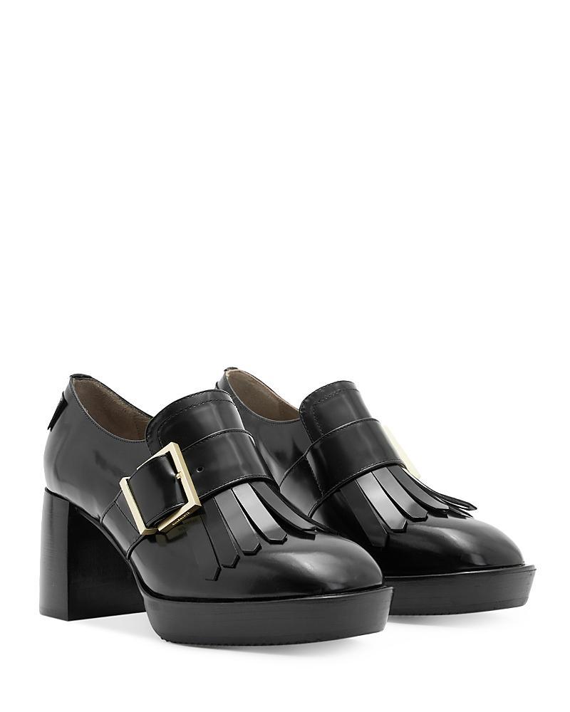 AllSaints Zia Heeled Loafer Shine) Women's Sandals Product Image