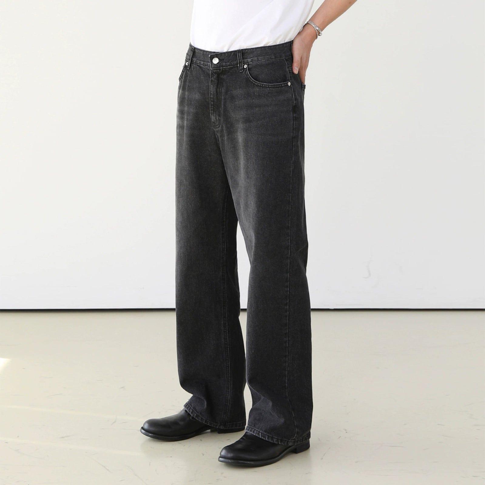 RT No. 10324 BLACK DENIM STRAIGHT JEANS Product Image