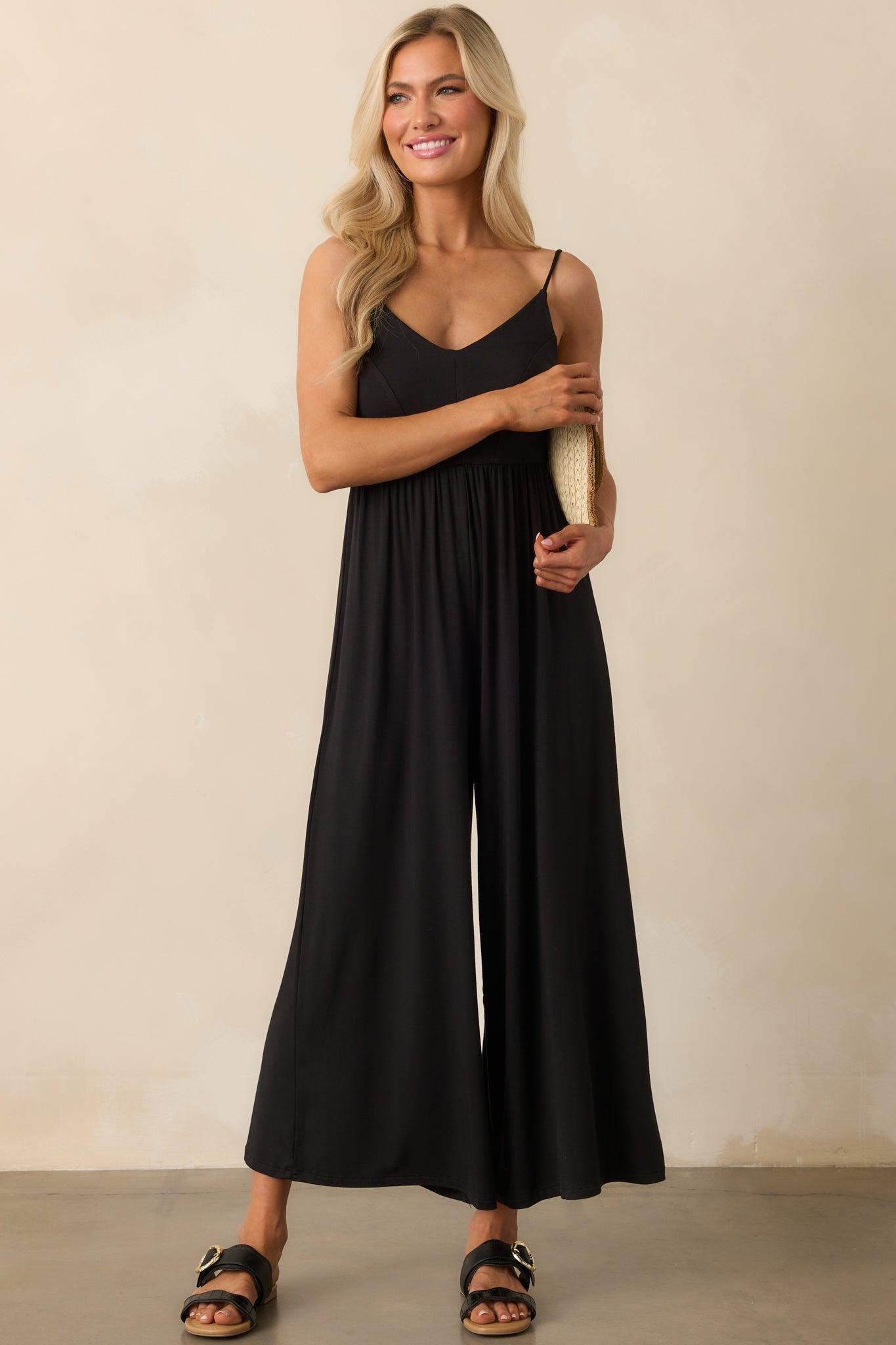 Z Supply Roz Black Jumpsuit Product Image