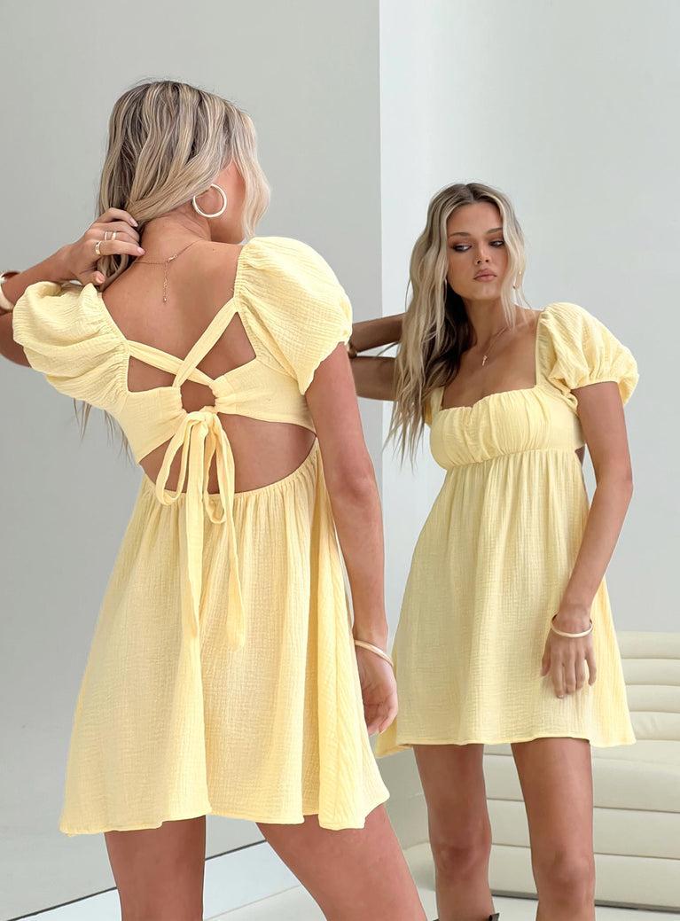 Lets Dance Mini Dress Yellow Product Image