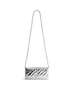 Balenciaga Crush Wallet On Chain Metallized Quilted Product Image