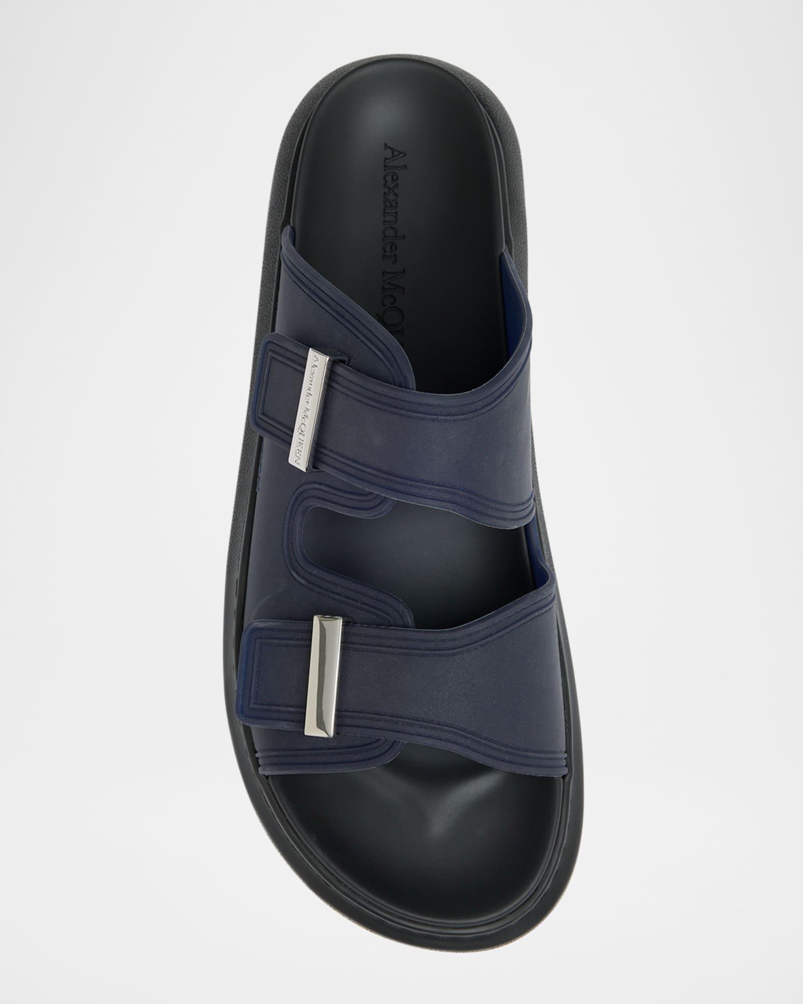 Men's Rubber Double-Buckle Sandals Product Image