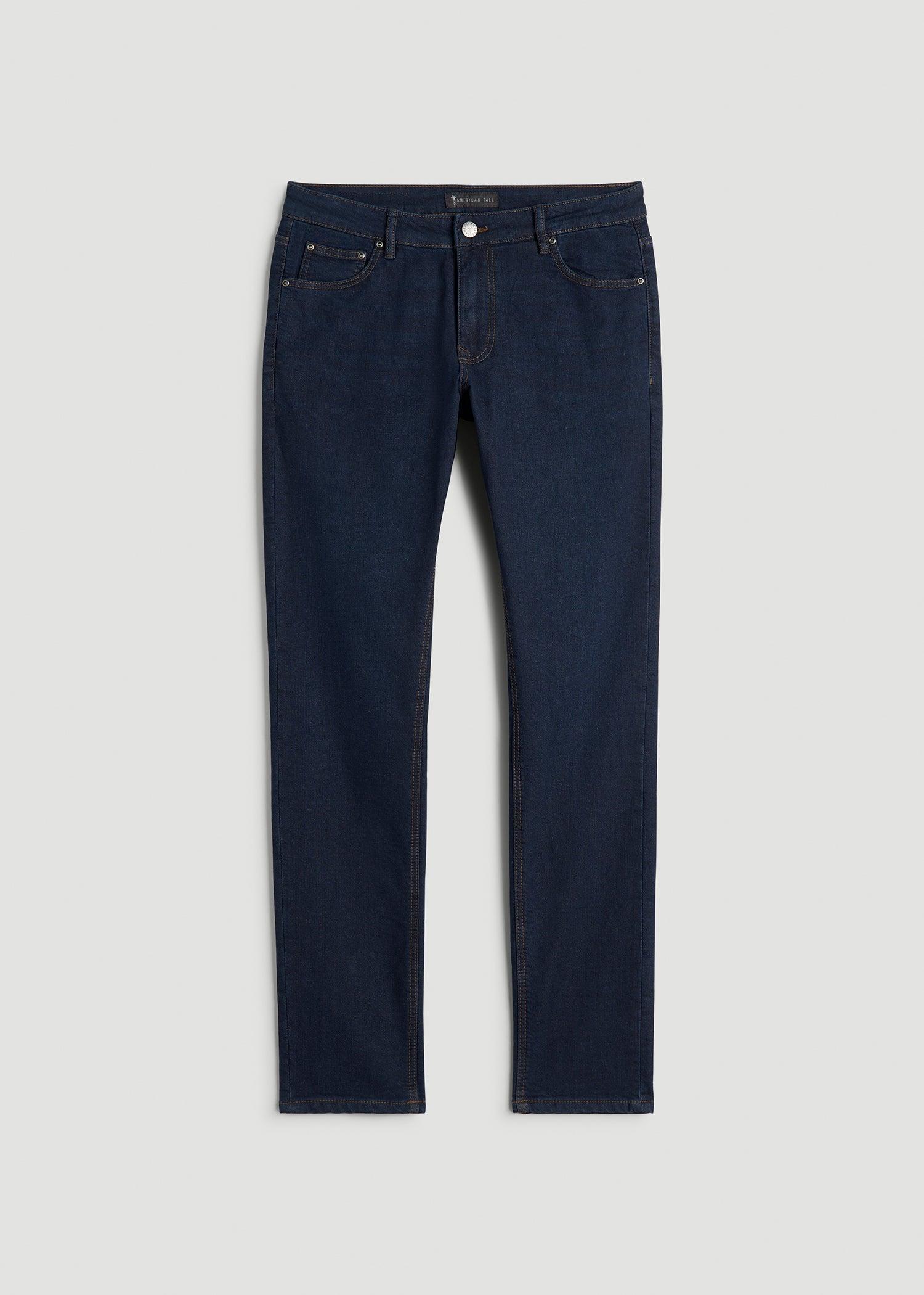Carman TAPERED Fleeced Jeans for Tall Men in Rockies Blue Product Image