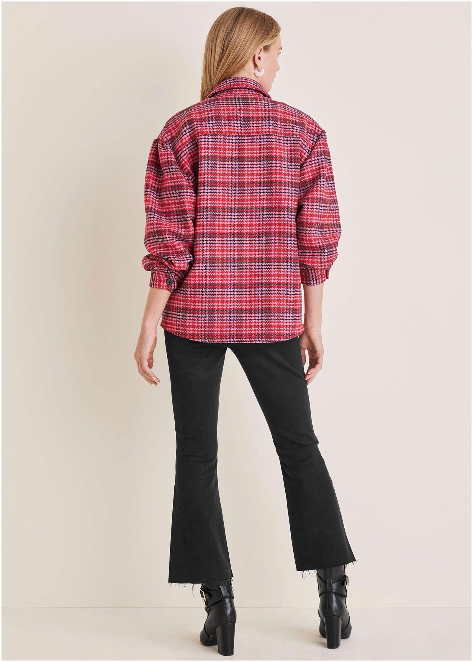 Plaid Shacket - Red Multi Product Image