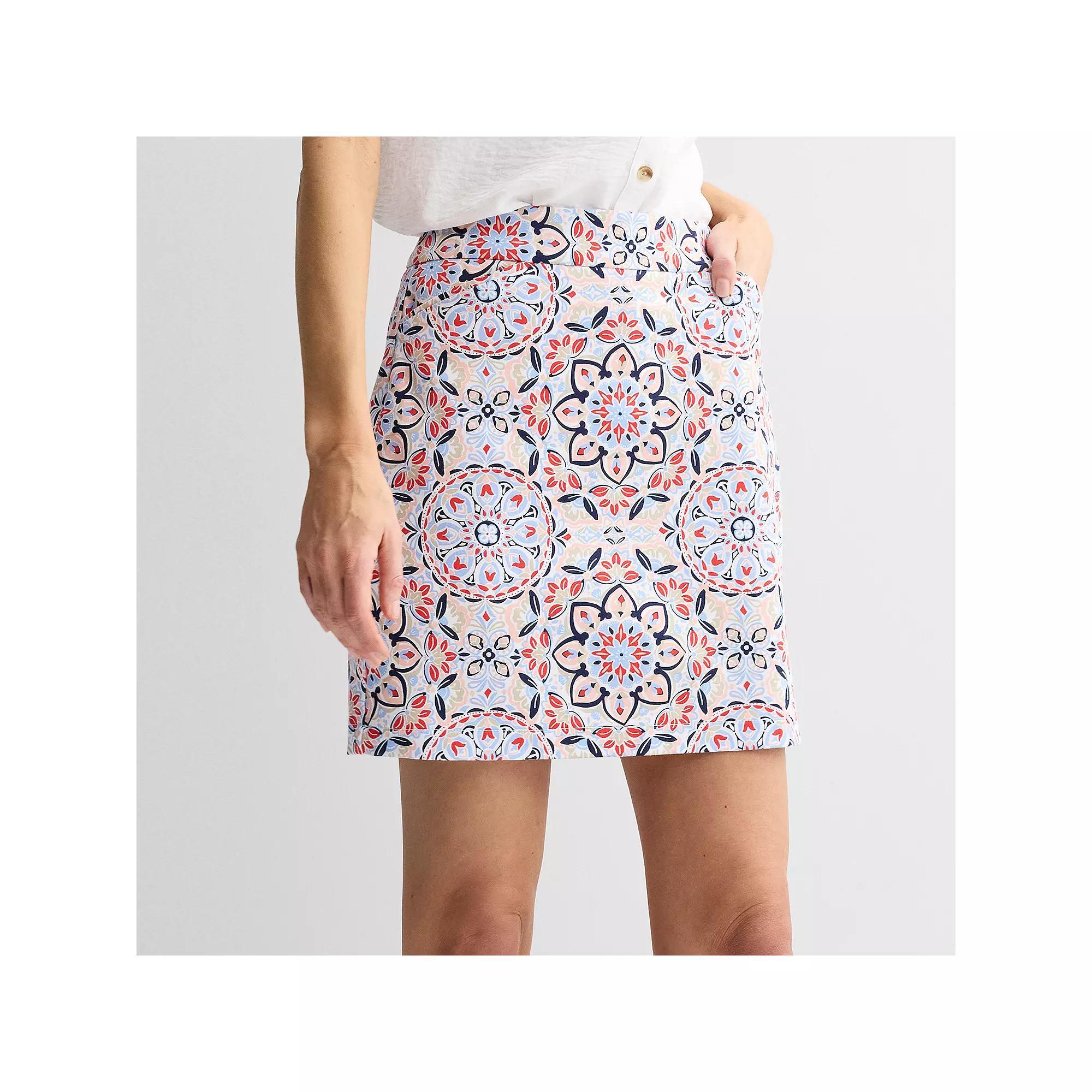 Women's Croft & Barrow® Effortless Stretch Skort, Size: 14, Pink Fancy Medallion Product Image