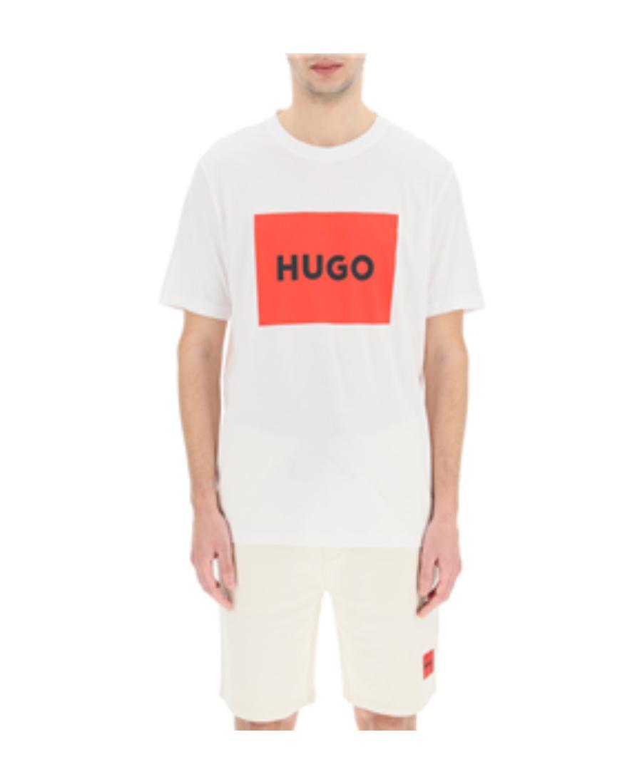 HUGO BOSS Hugo Logo Printed Crewneck T-shirt In White Product Image