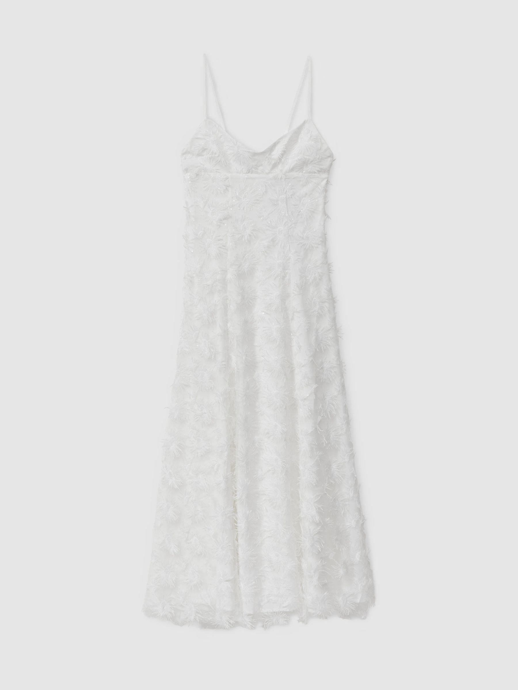 Stella White Anna Quan Applique Drop Waist Maxi Dress Product Image