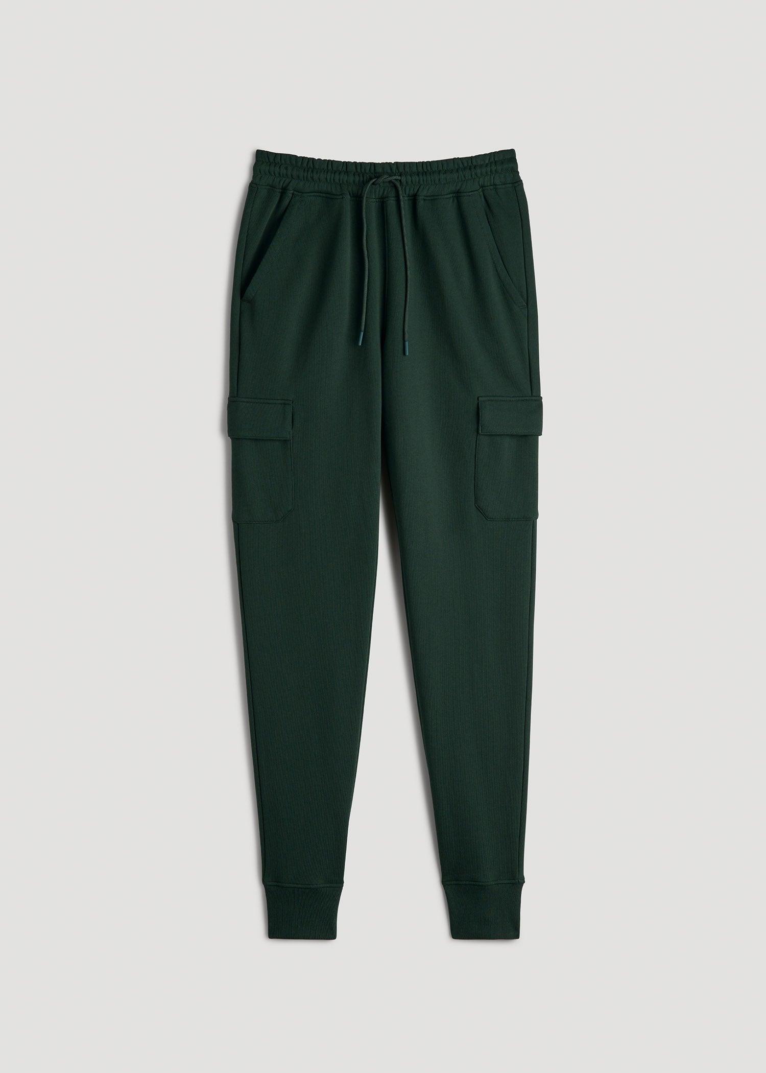 Wearever Fleece Cargo Jogger For Tall Men in Rain Forest Male Product Image