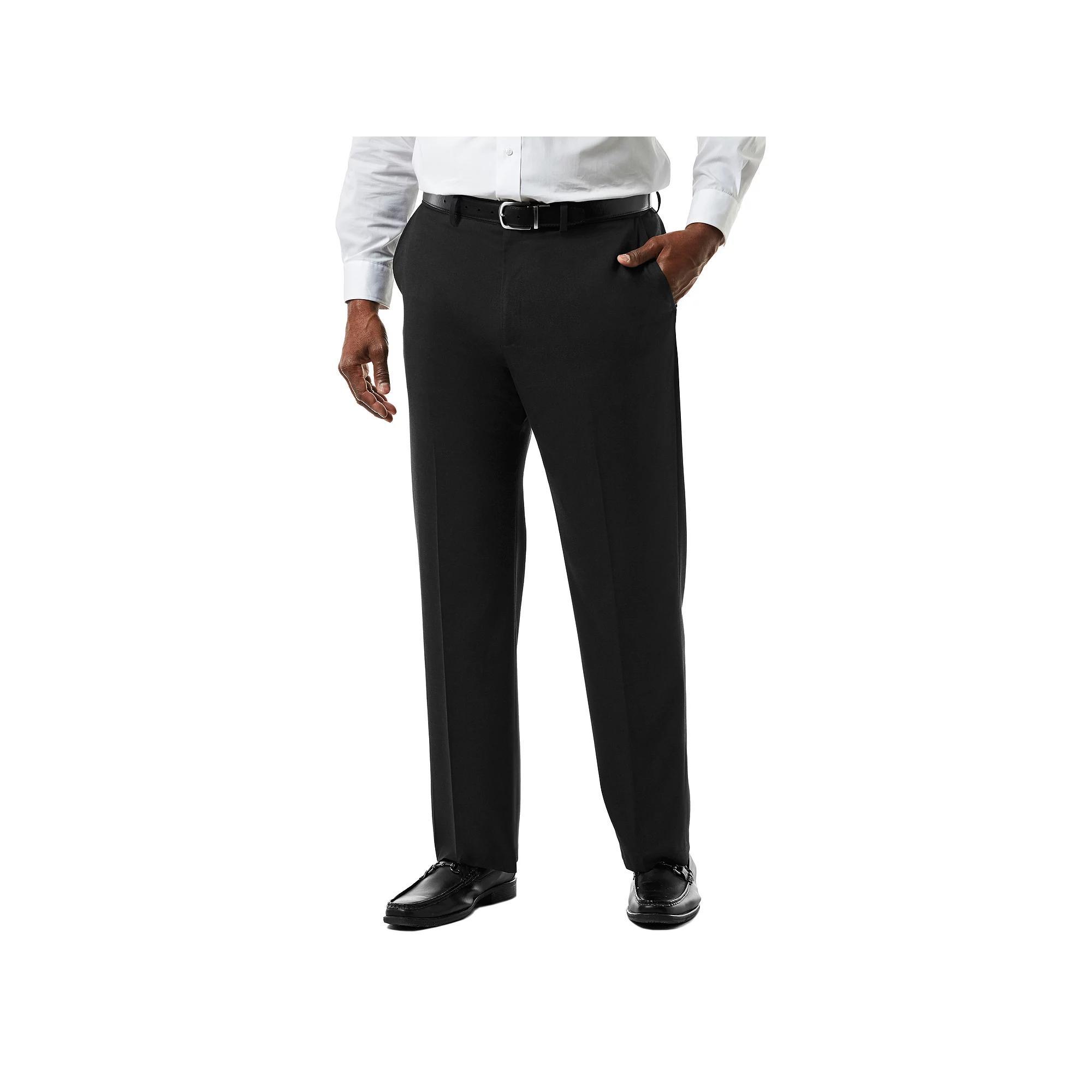 Big & Tall J.M. Haggar Premium Classic-Fit Sharkskin Stretch Flat-Front Suit Pants, Mens Dark Blue Product Image