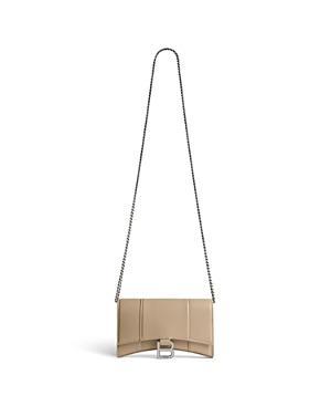 Womens Hourglass Wallet with Chain Crocodile Embossed Product Image