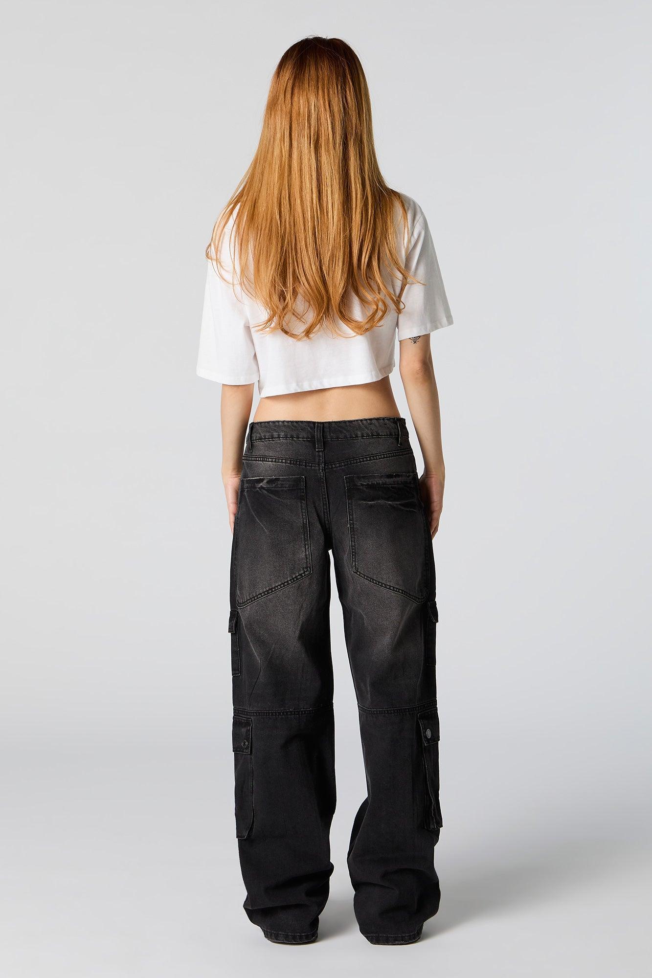 Mid Rise 8 Pocket Cargo Jean Female Product Image