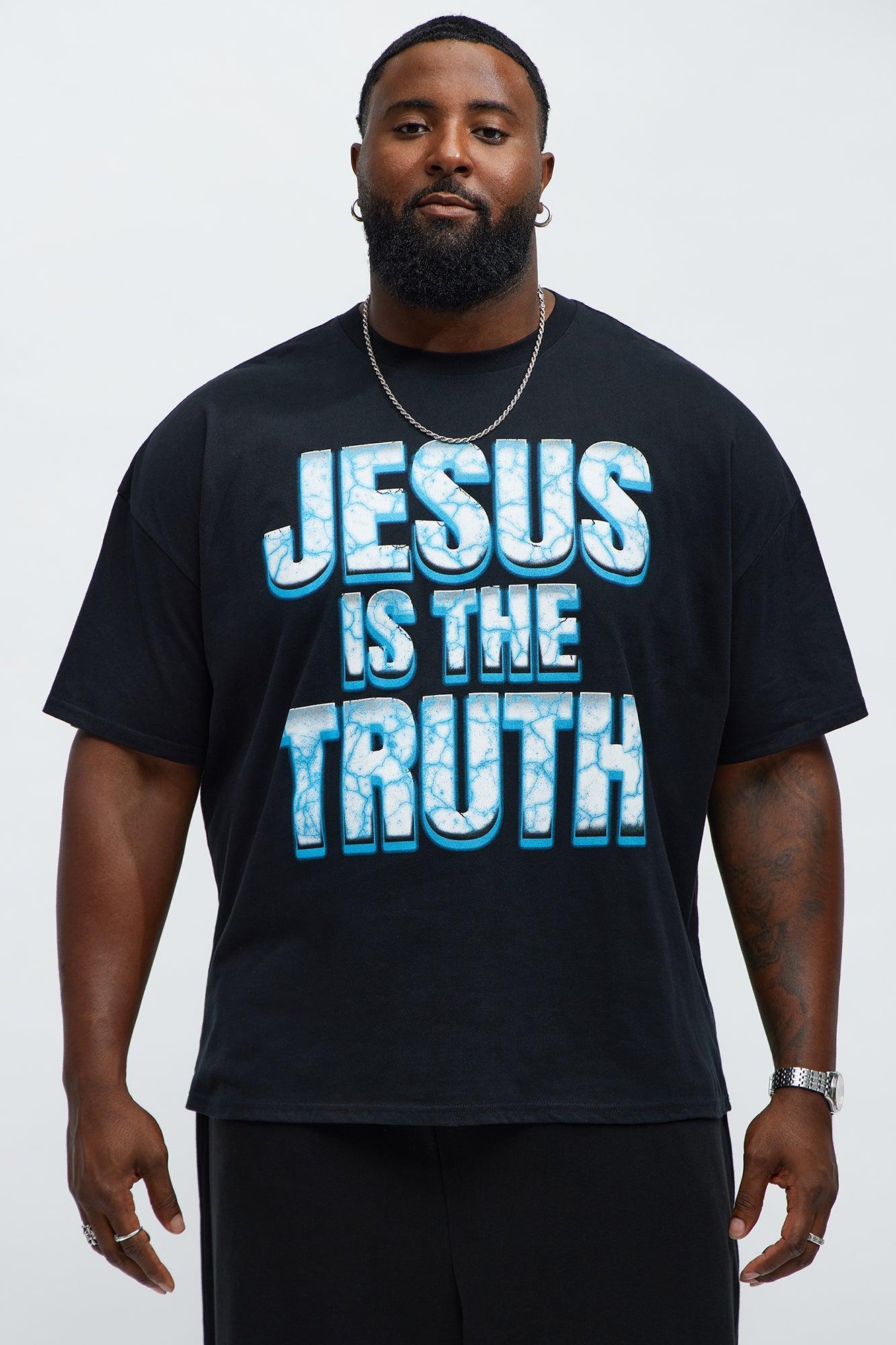 Jesus Is The Truth Oversized Short Sleeve Tee - Black Product Image