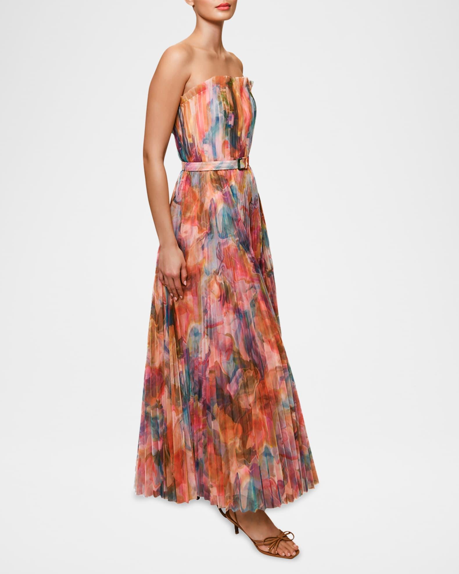 Bromley Strapless Pleated Tulle Gown Product Image