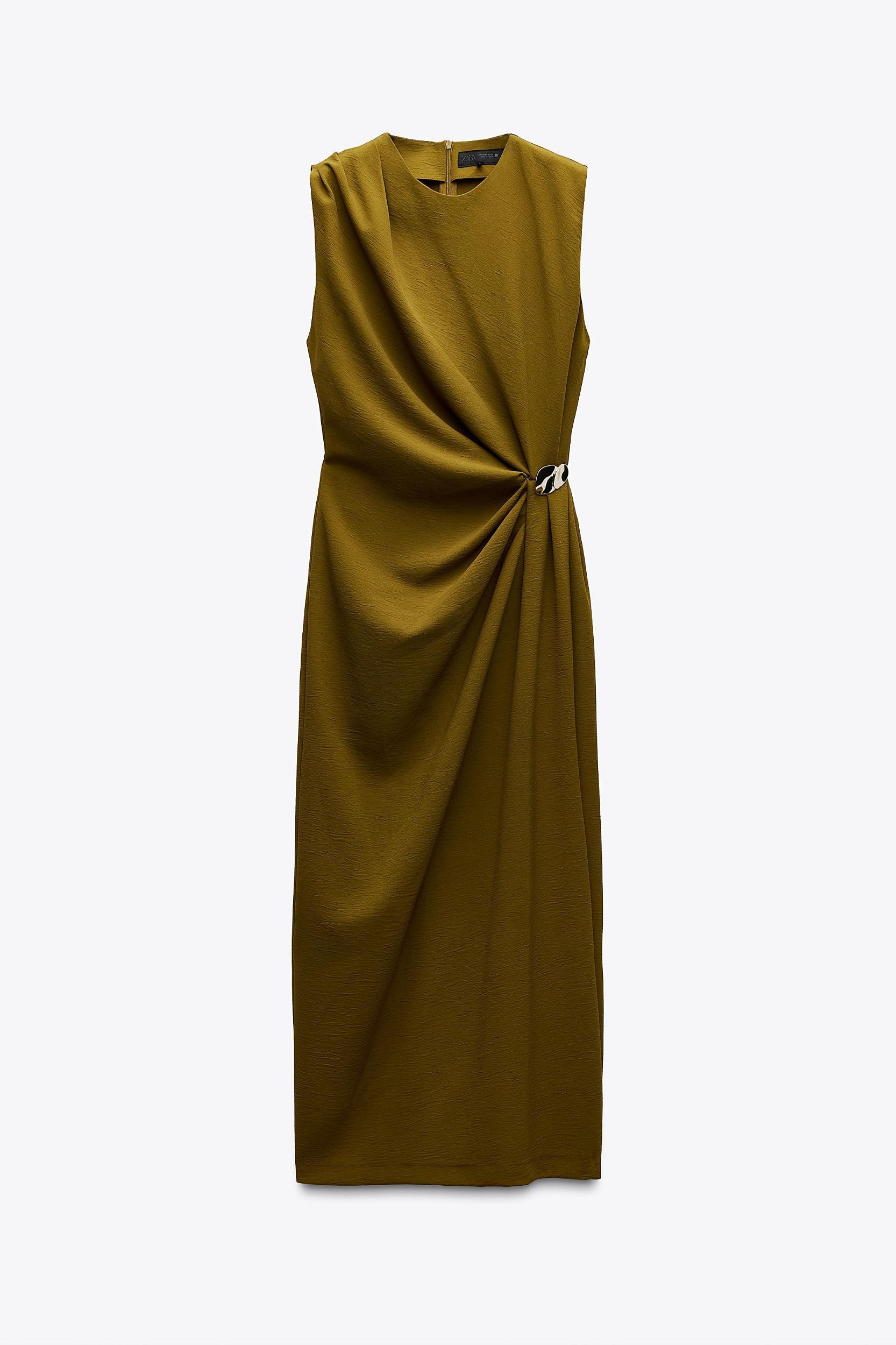 DRAPED MIDI DRESS Product Image