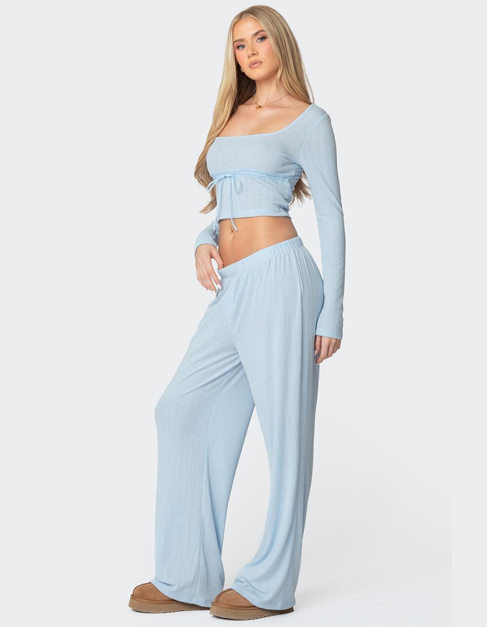 EDIKTED Ren Pointelle Pants Product Image