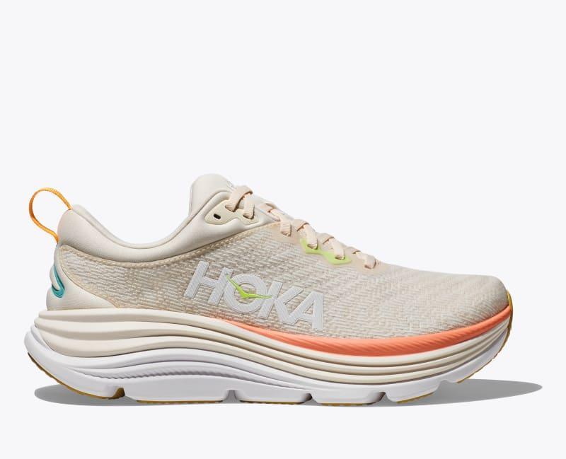 HOKA Women's Gaviota 5 Shoes in Vanilla/Eggnog, Size 7 Product Image