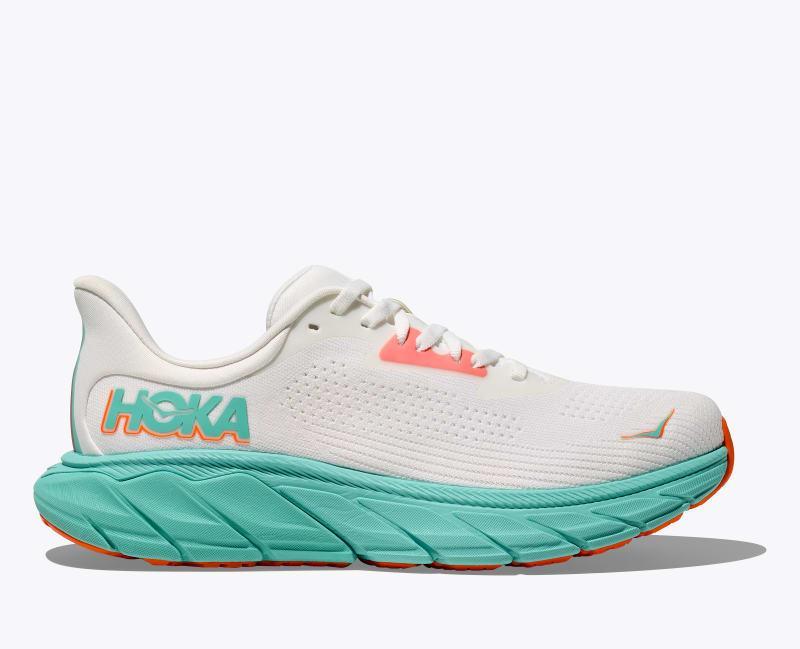 HOKA Women's Arahi 7 Shoes in Vanilla/Cream, Size 7 Product Image