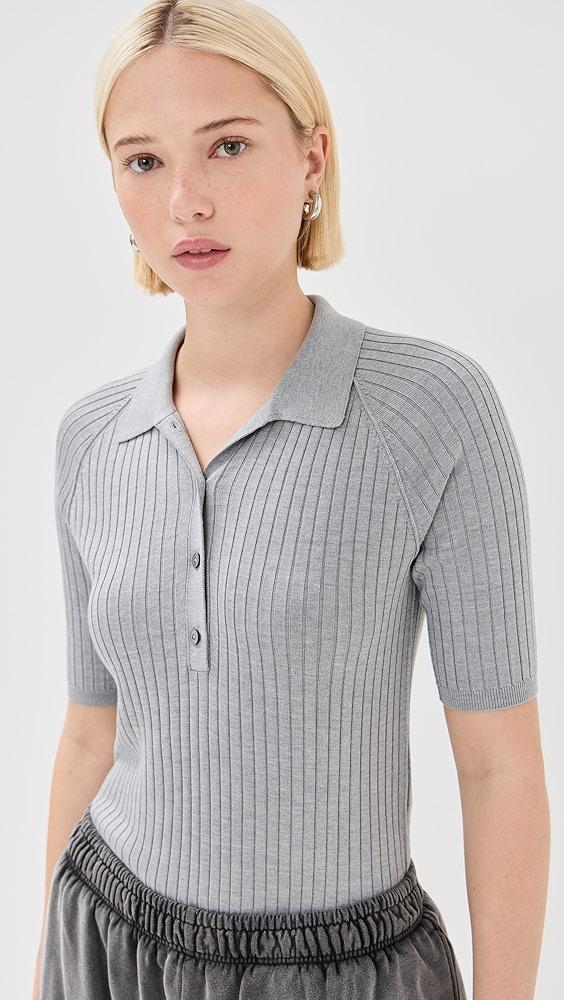 Acne Studios Kamanda Silk Polo | Shopbop Product Image