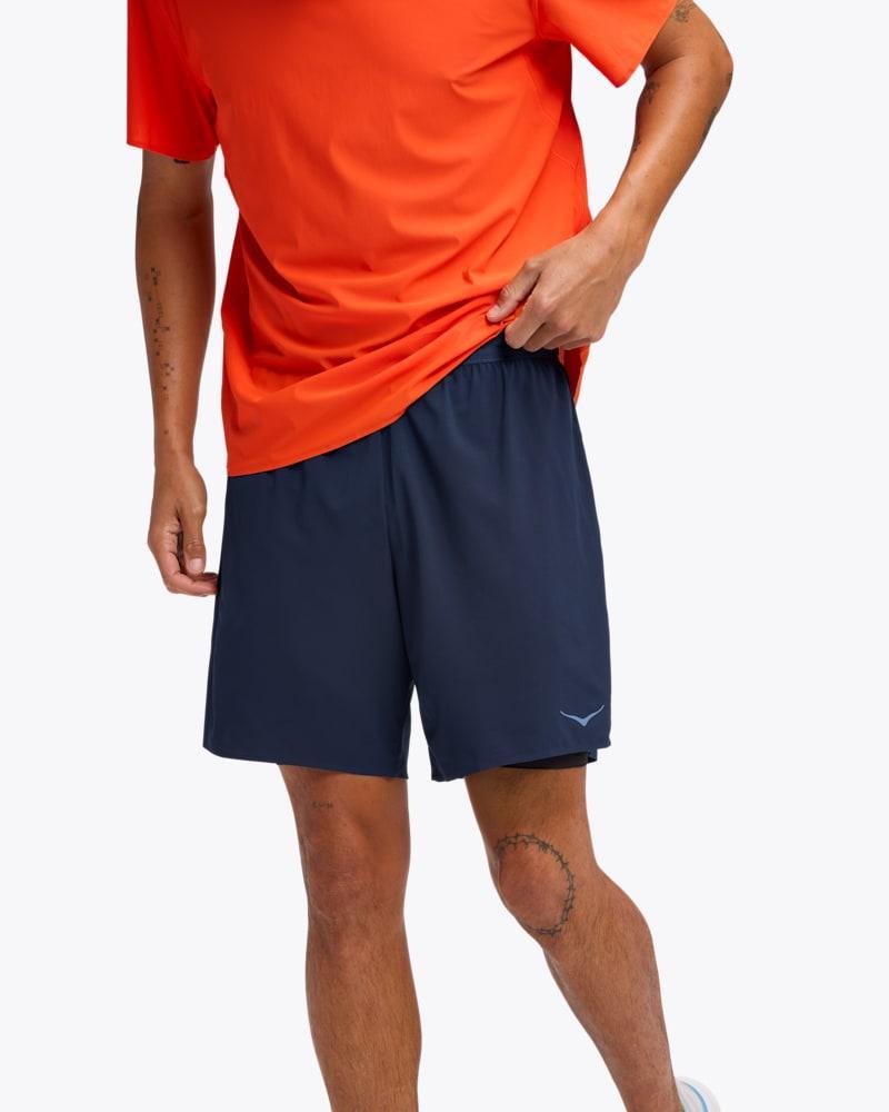 HOKA Mens Glide 7 Short 2in1 Shoes in Wild Mushroommall Product Image