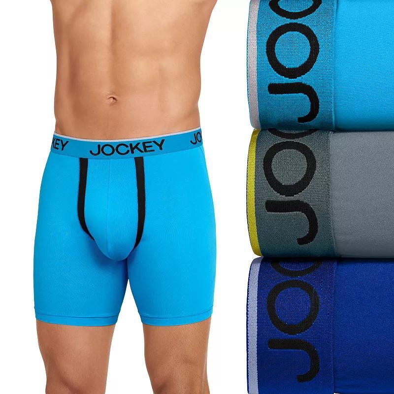 Men's Jockey 3-Pack Chafe Proof Pouch Microfiber 5" Boxer Briefs, Size: Small, Red Apple Team Product Image