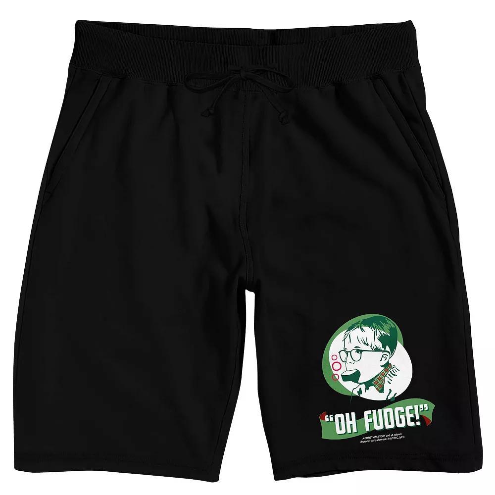 Men's A Christmas Story Oh Fudge Sleep Shorts, Size: XXL, Black Product Image