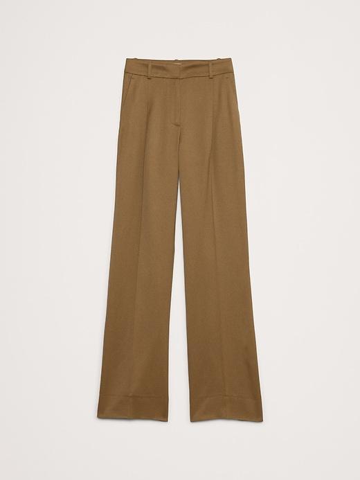 High-Rise Wide-Leg Italian Satin Pant Product Image