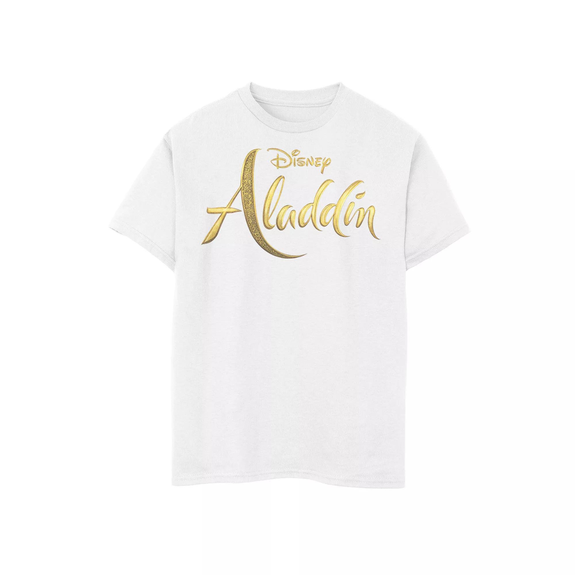 Disney's Aladdin Men's Logo Graphic Tee, Size: XXL, White Product Image