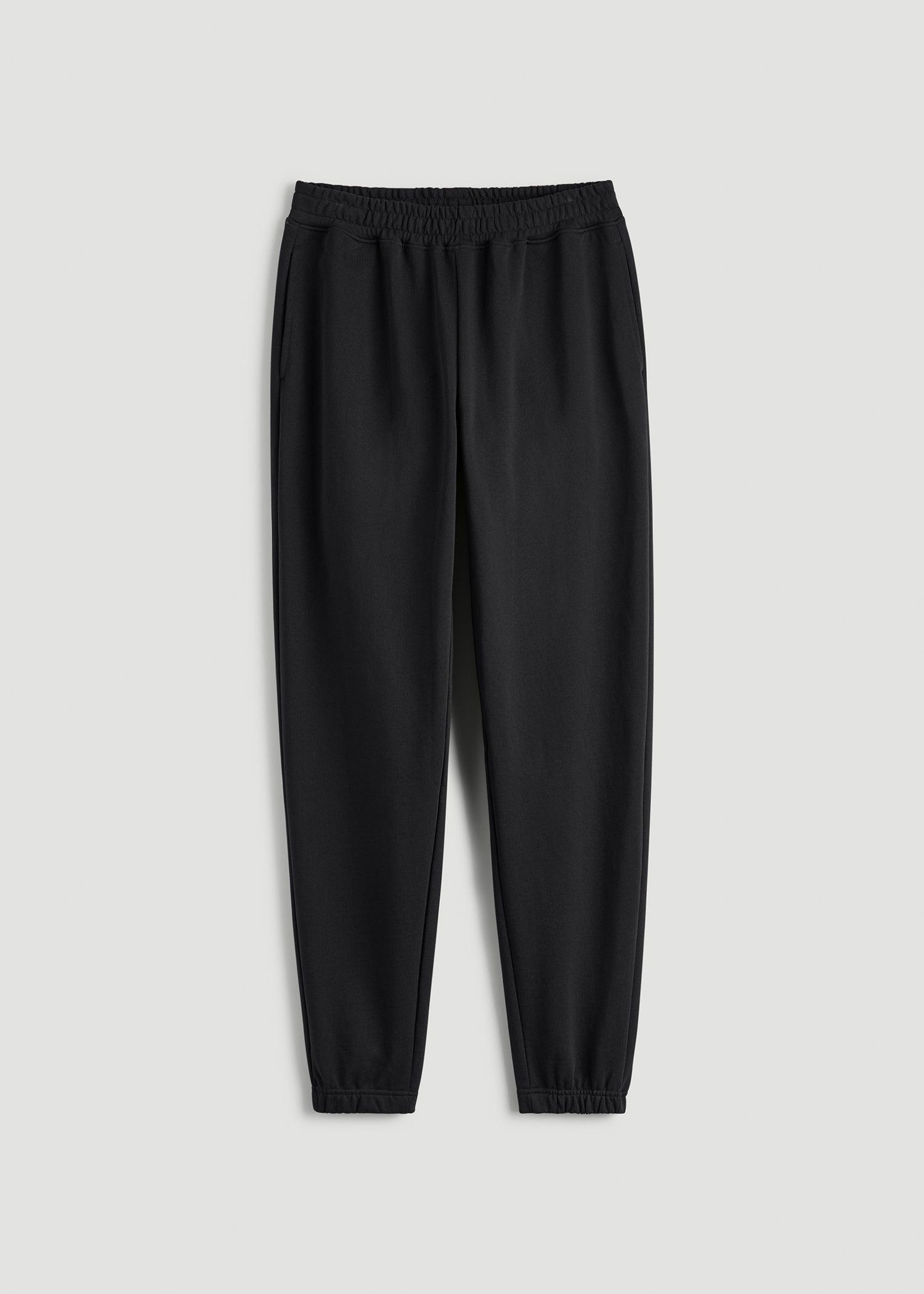 Wearever Oversized French Terry Joggers for Tall Women in Black Product Image