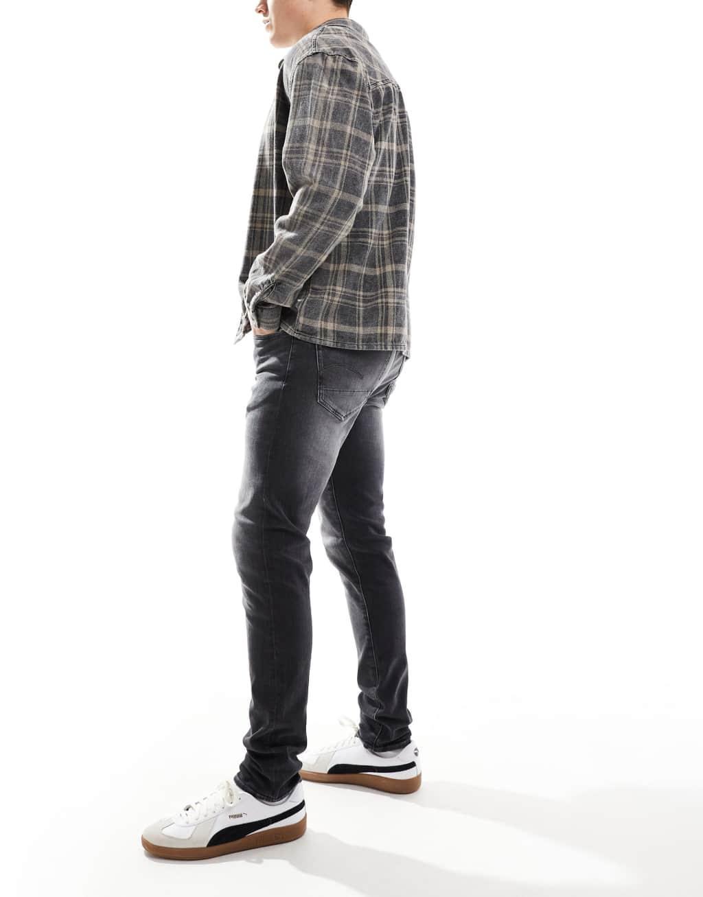 G-Star 3301 slim denim jeans in washed black Product Image