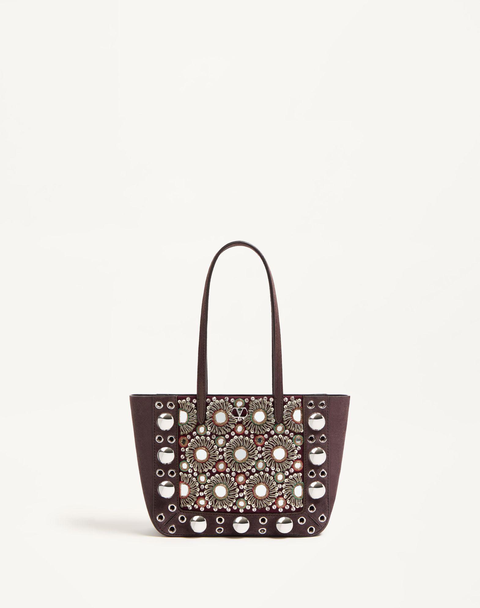 Valentino Garavani Nellcôte Mini Embroidered Shopping Bag Product Image