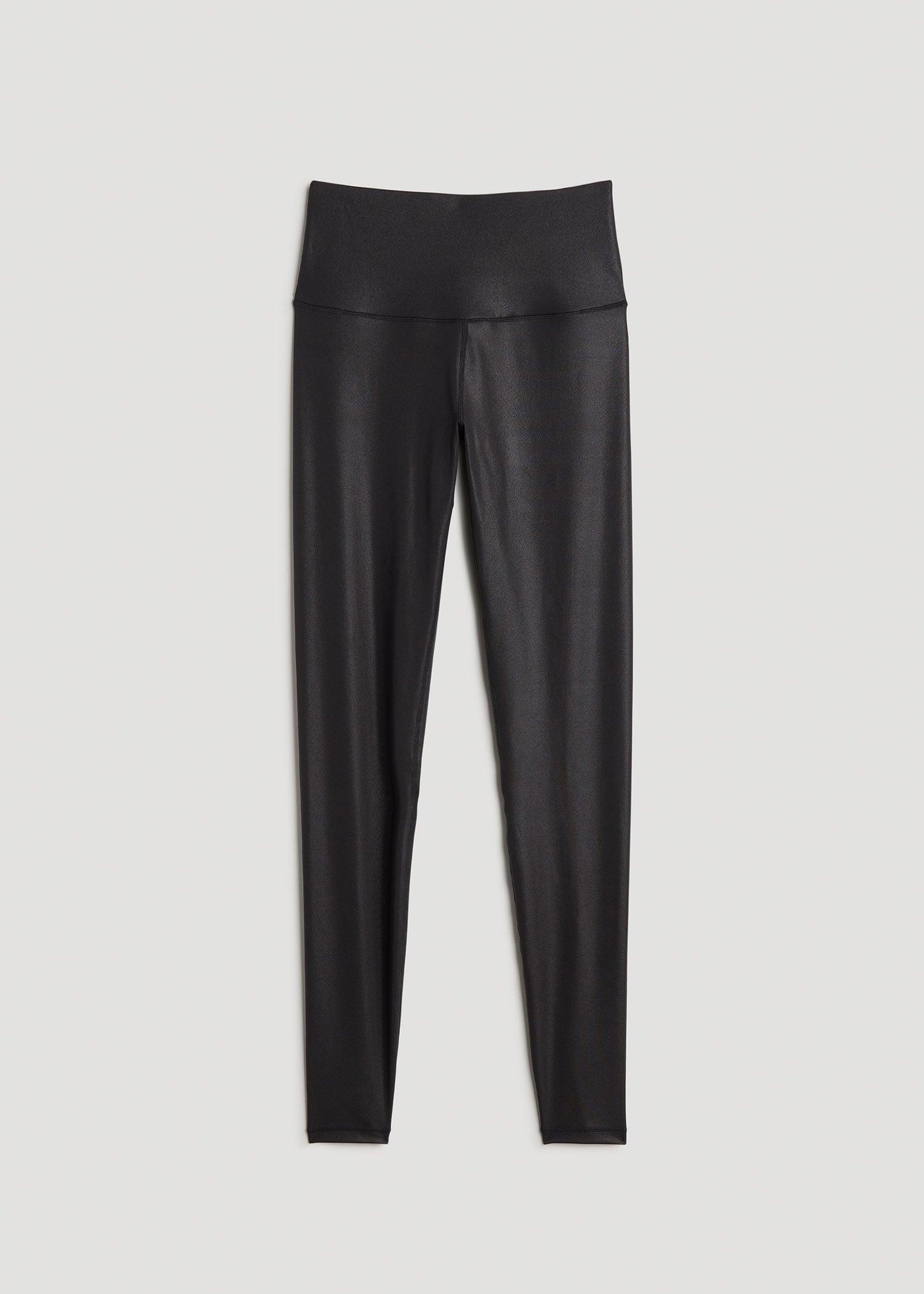 Balance High-Rise Leggings for Tall Women in Black Shine Product Image