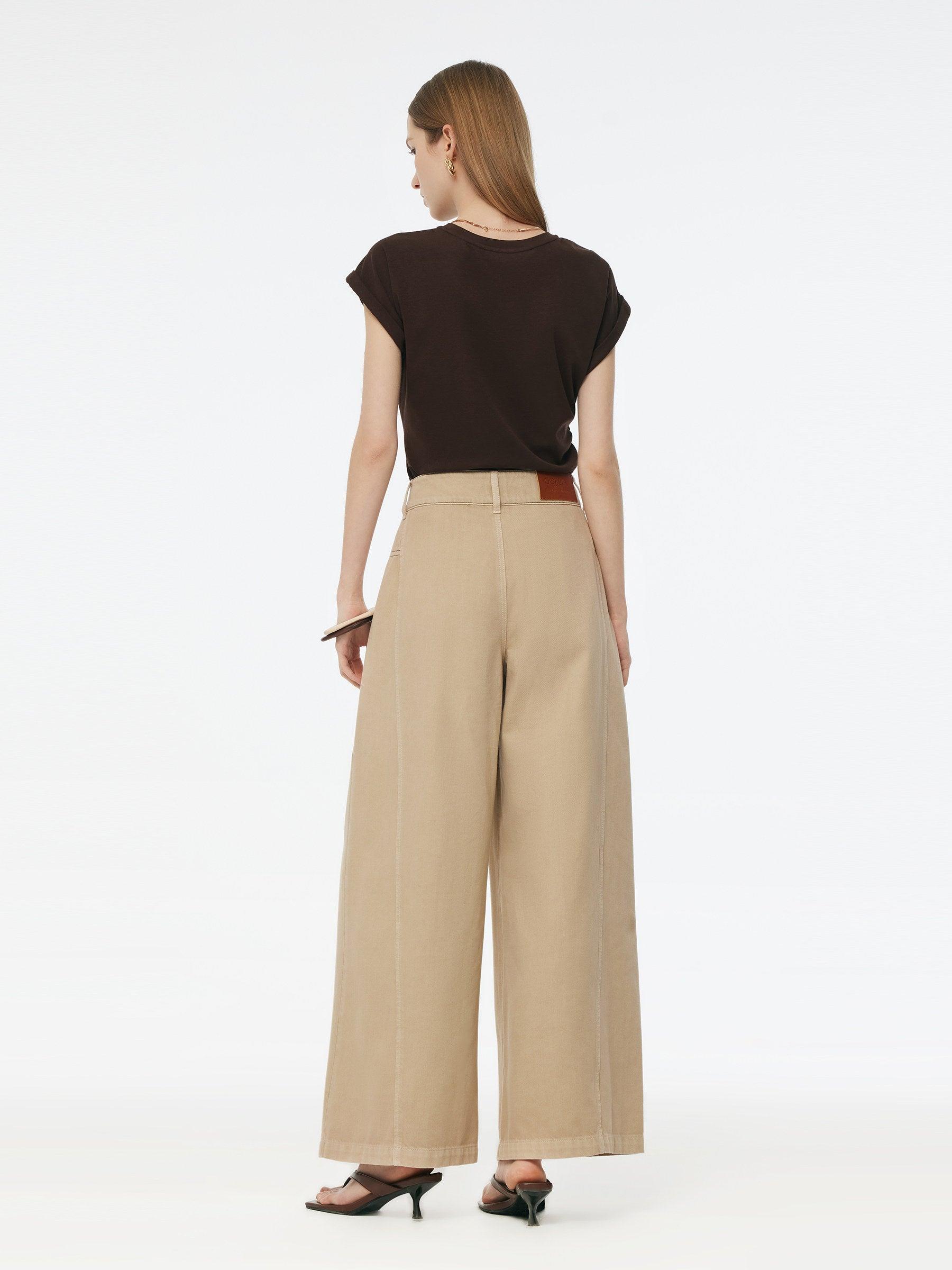 Denim Women Wide Leg Straight Jeans Product Image
