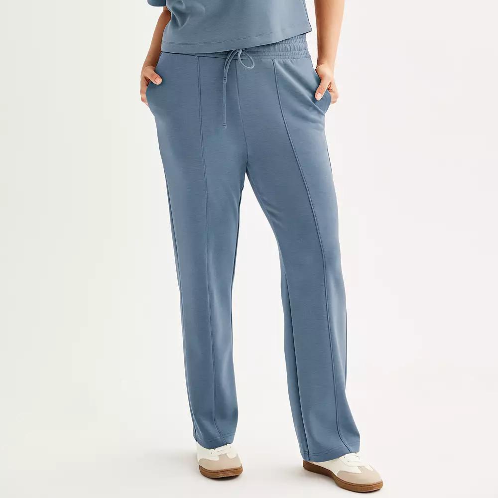 Women's FLX High-Rise Solace Straight Leg Pants, Size: XL Short, Drought Blue Product Image