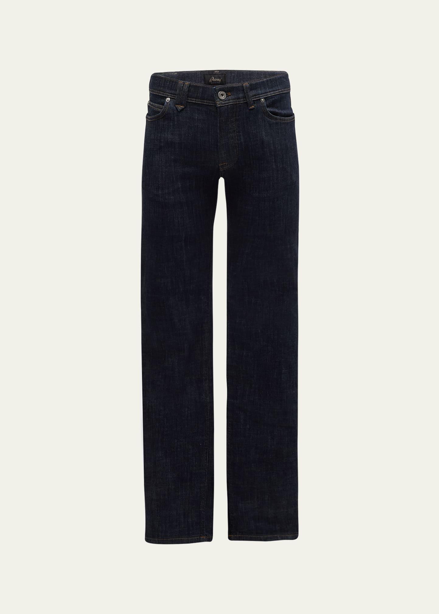 Mens Straight-Fit Dark Wash Jeans Product Image