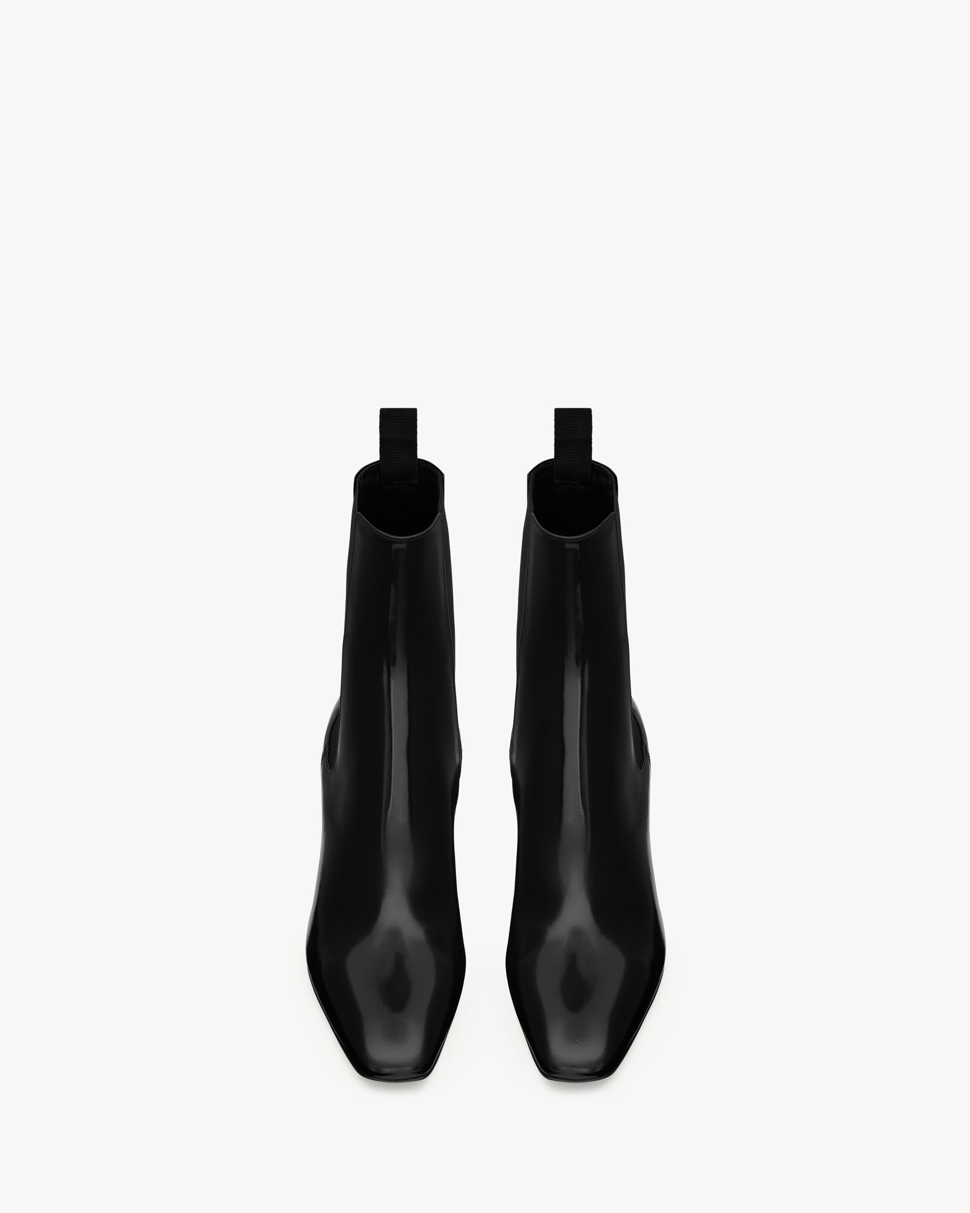 BETTY chelsea boots in glazed leather Product Image