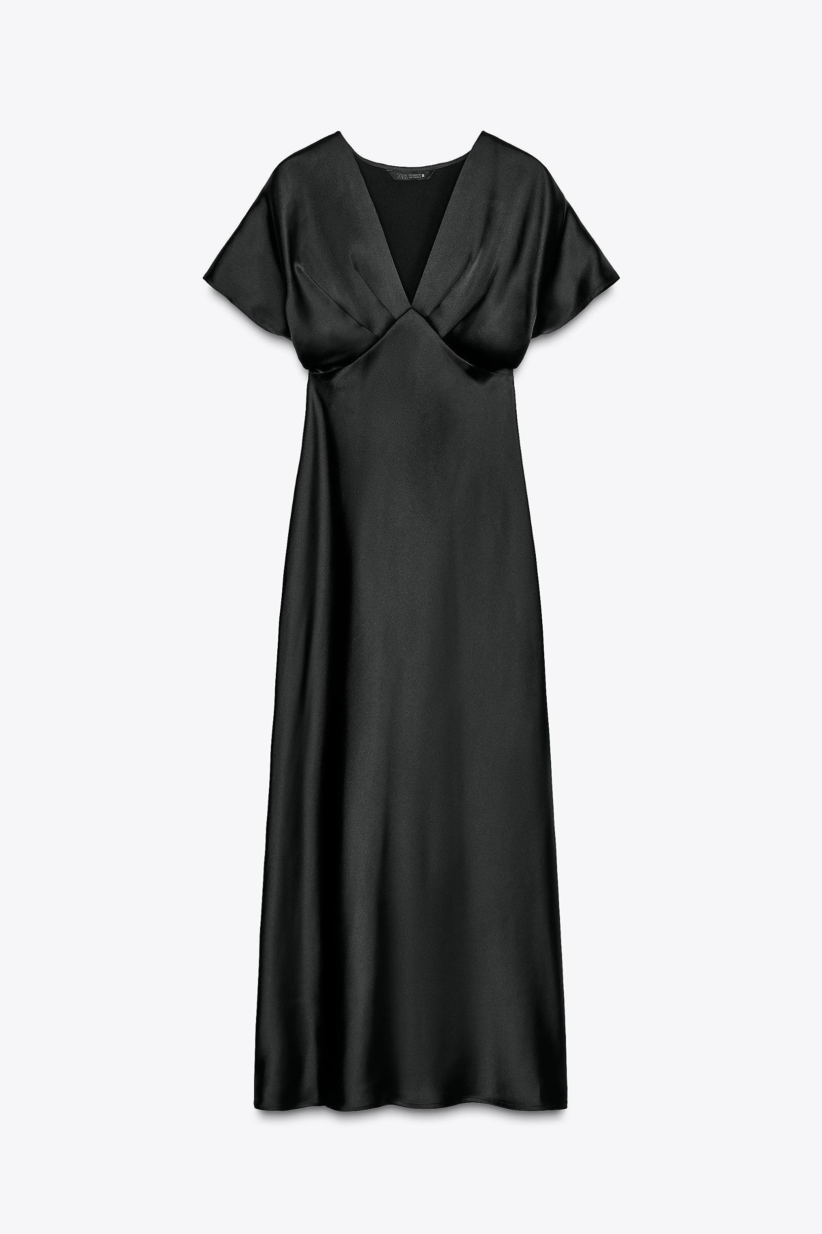 SATIN EFFECT MIDI DRESS Product Image