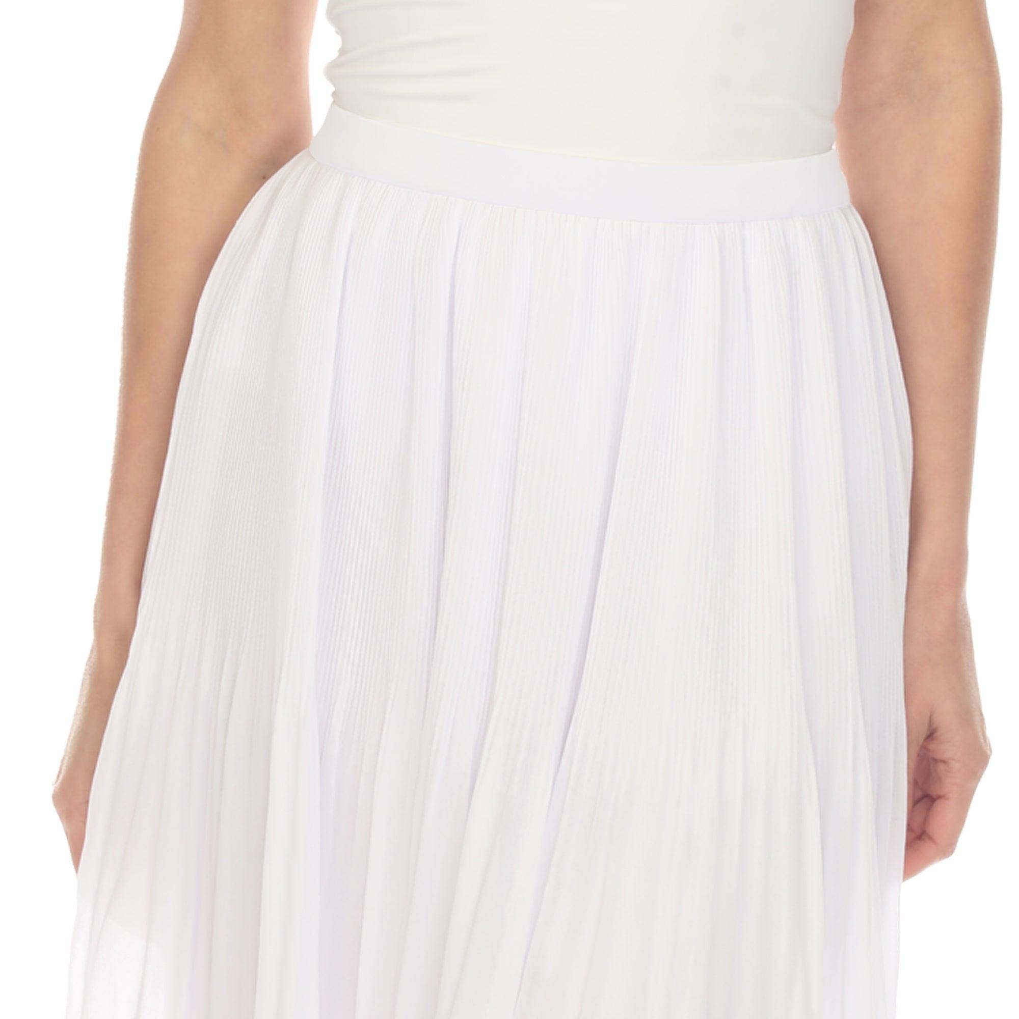 Women's Chiffon Pleated Midi Skirt Female Product Image