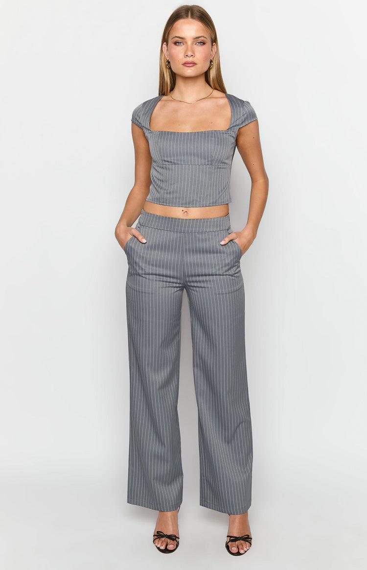 Louis Grey Striped Top Girls Product Image