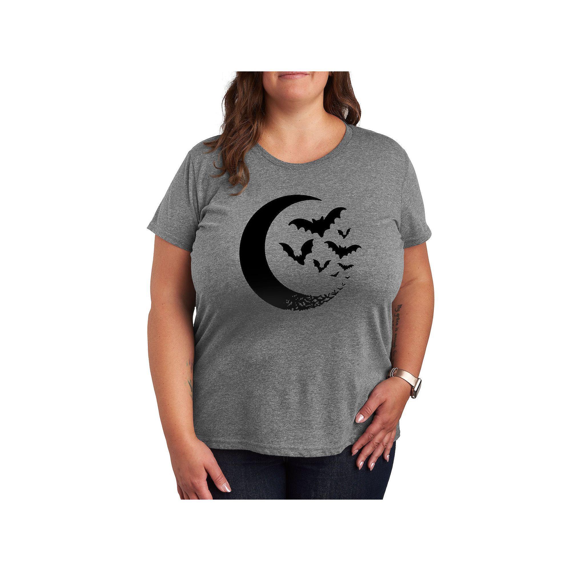 Plus Sorry Im Late Saw Dog Graphic Tee, Womens Grey Green Product Image