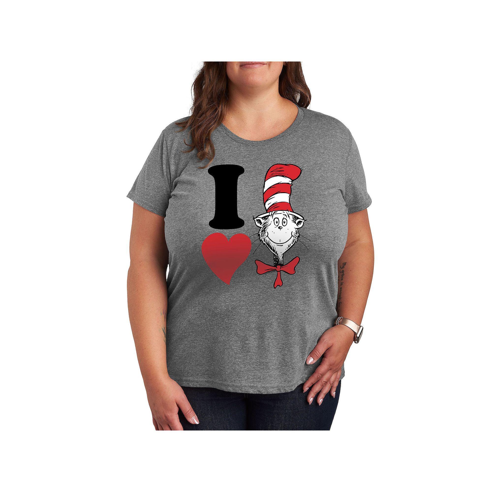 Plus Size Dr. Seuss I Love Cat In The Hat Graphic Tee, Womens Product Image