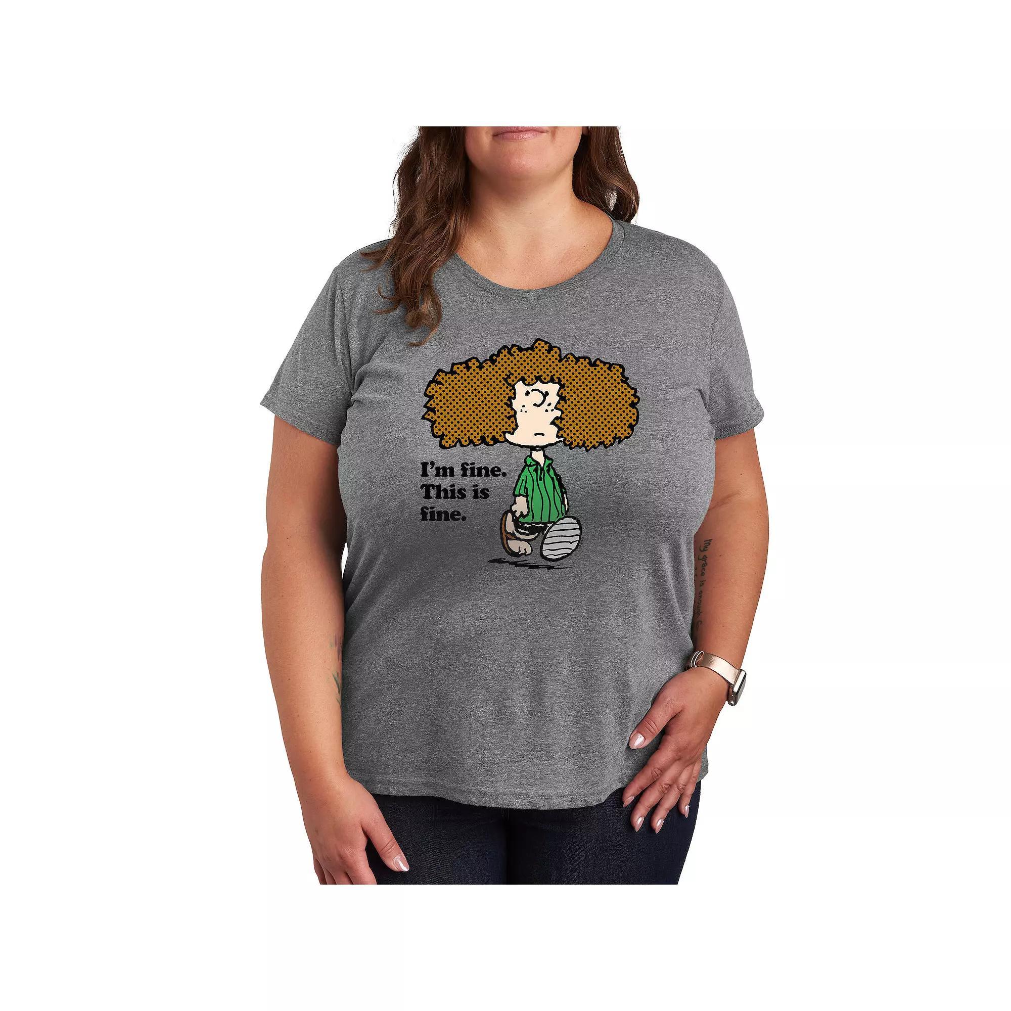 Plus Spread Kindness Like Wildflowers Graphic Tee, Womens Grey Gray Product Image