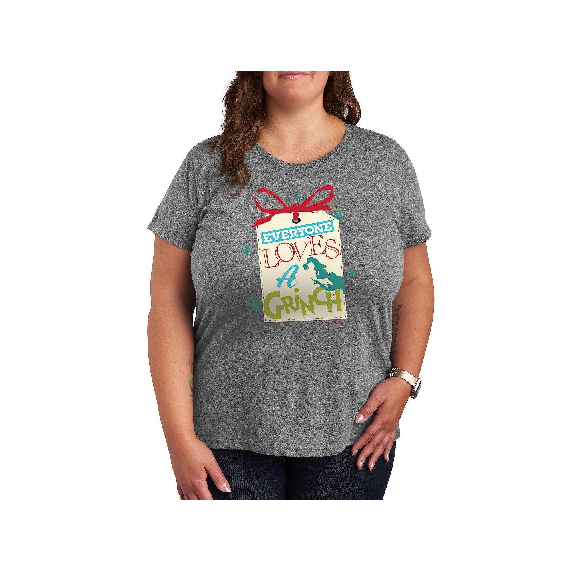 Plus Grandma Visit Hug Graphic Tee, Womens Heather Grey Product Image