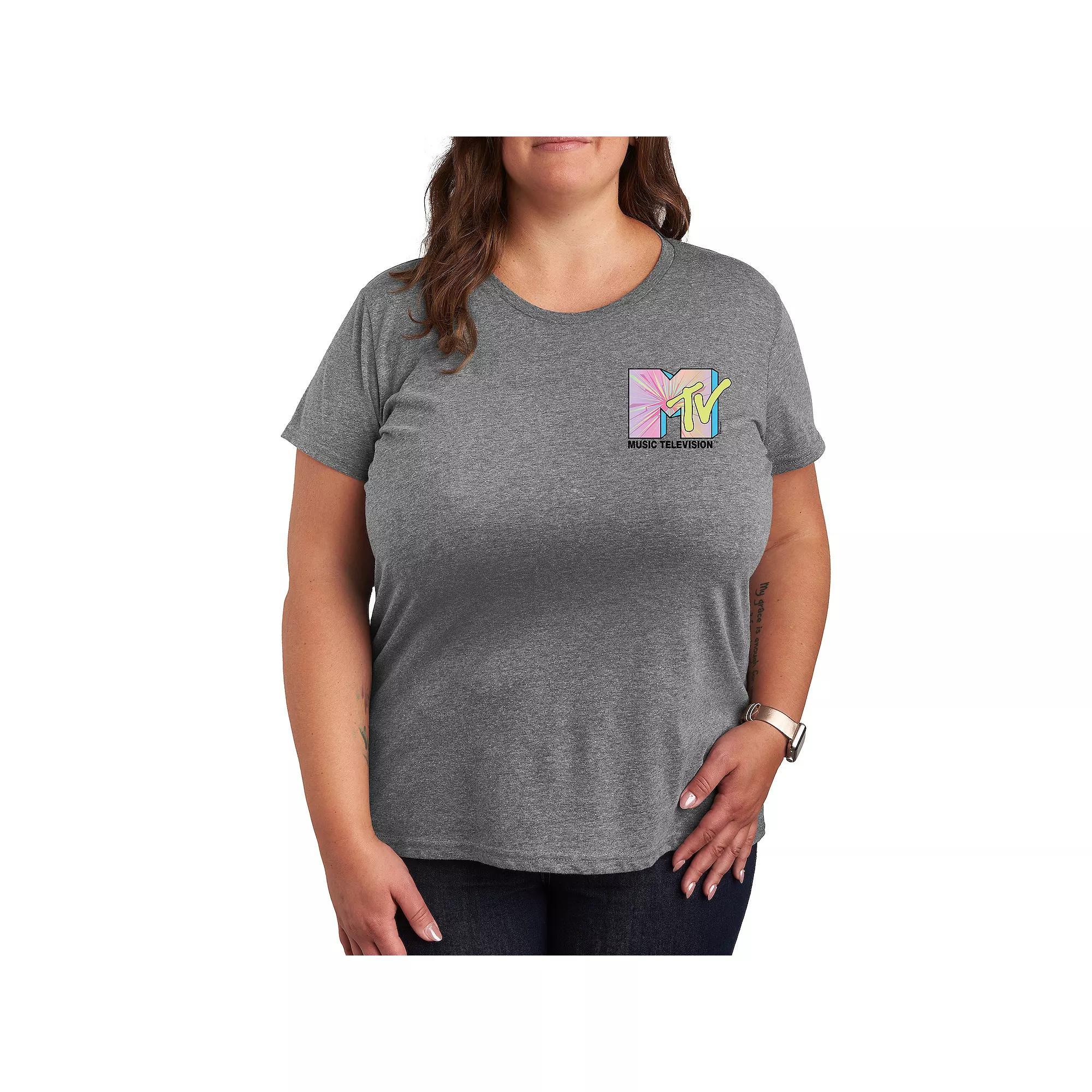 Plus MTV Club Art Graphic Tee, Womens Product Image