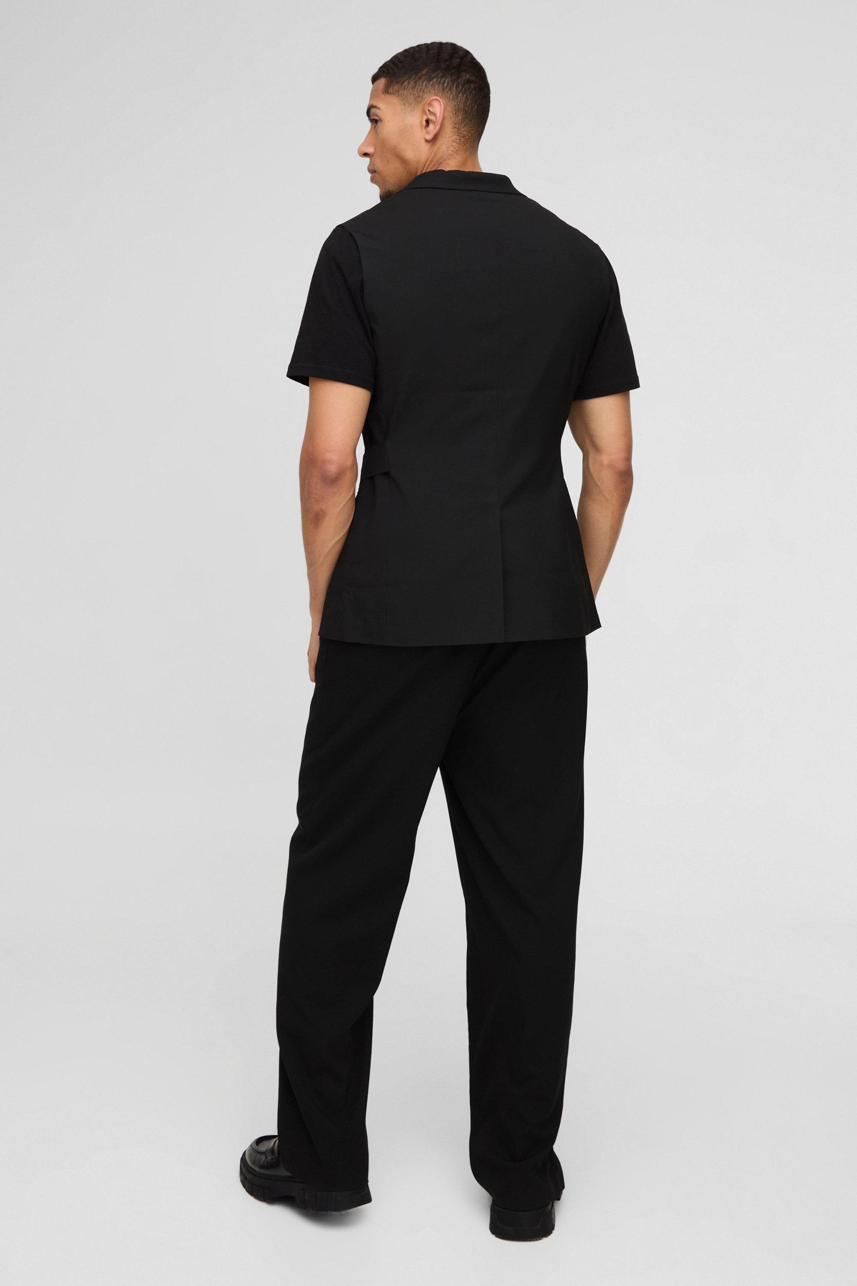 Single Breasted Sleeveless Suit Jacket | boohooMAN USA Product Image