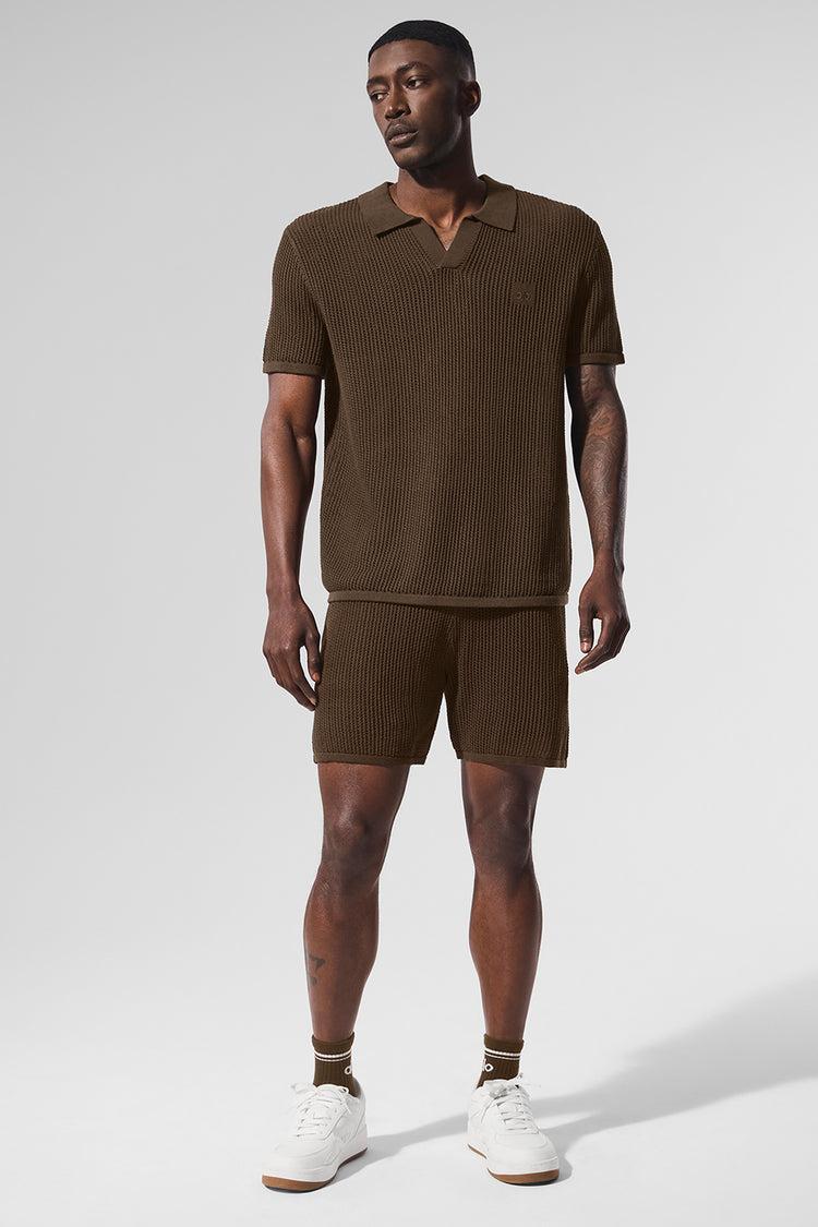 Open-Knit Polo - Espresso Product Image