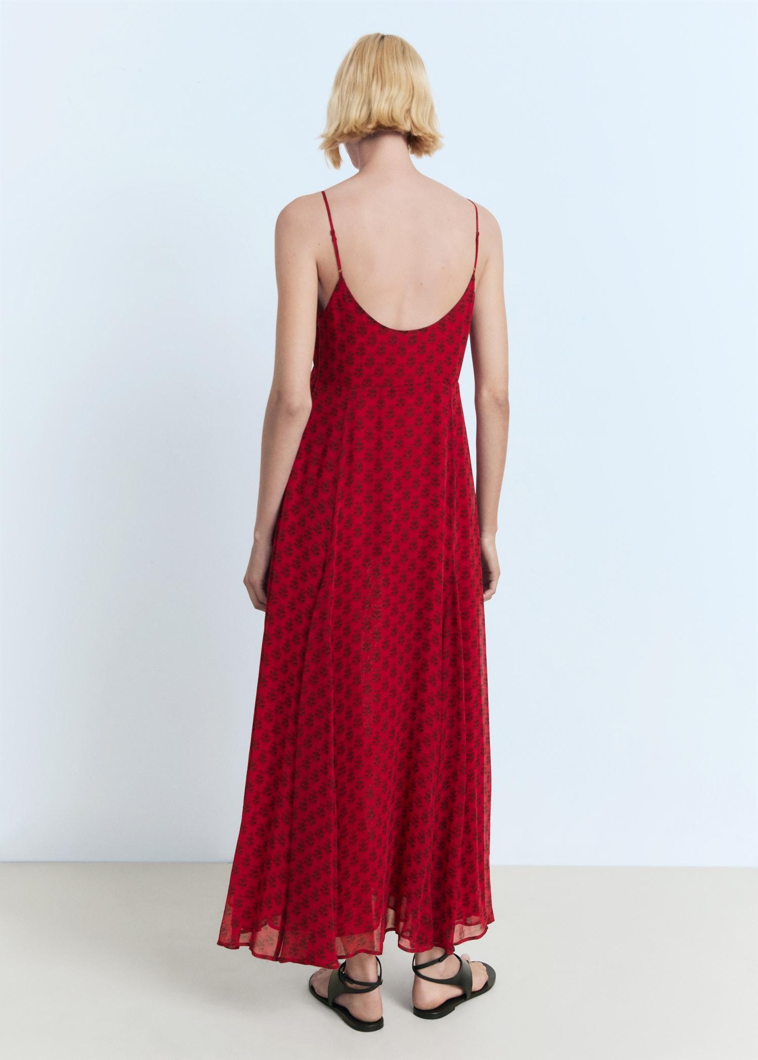 Floral-print chiffon dress - Women | MANGO USA Product Image