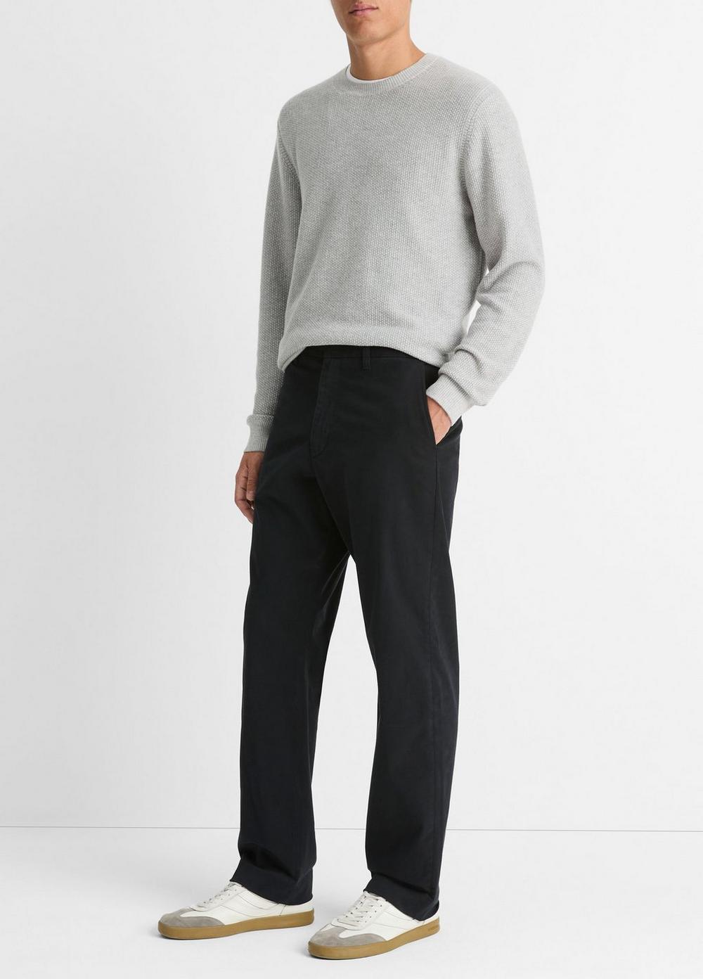 Mens Louie Relaxed Stretch-cotton Pant, Black, Size 30 Vince Product Image